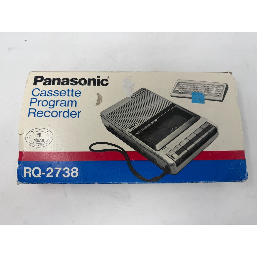 Vintage Panasonic RQ-2738 Computer Program Cassette Recorder Box Tested Works